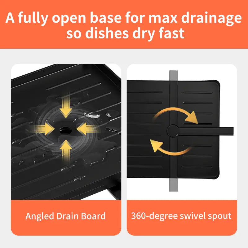 Foldable Over Sink Countertop Dish Drying Rack