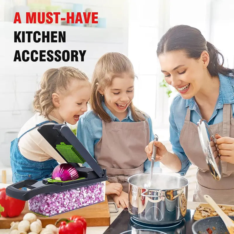 16-in-1 BPA-Free Stainless Steel Kitchen Gadget Food Chopper Utensils