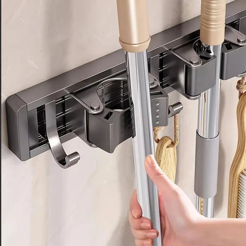 Wall Mounted Broom & Mop Holder