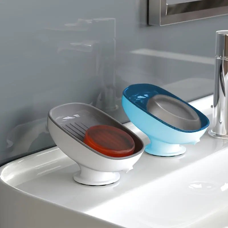 1-Piece Luxurious Adjustable Oval Self Draining Soap Dish with Drainage