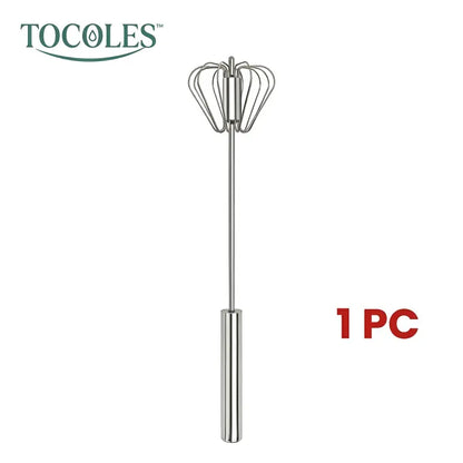 Stainless Steel Hand-Push Rotary Whisk