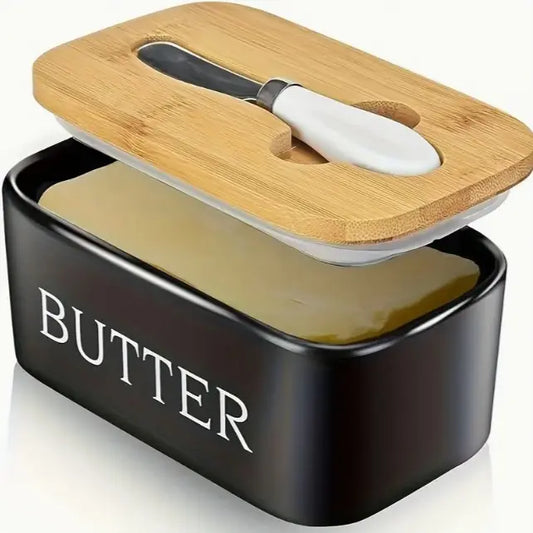 Luxury Large Ceramic Butter Dish with Lid