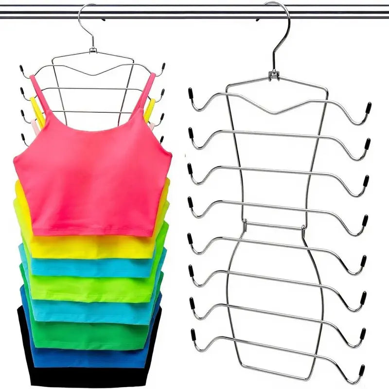 Multifunctional 8-Layer Rotating Stainless Steel Hanger