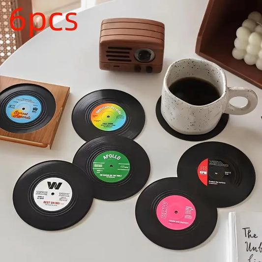 Retro Disc Design Drink Coaster