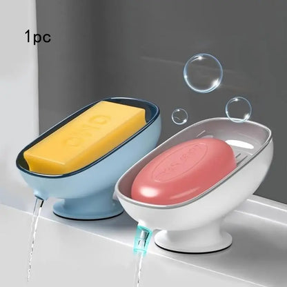 1-Piece Luxurious Adjustable Oval Self Draining Soap Dish with Drainage