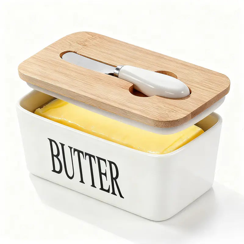 Luxury Large Ceramic Butter Dish with Lid