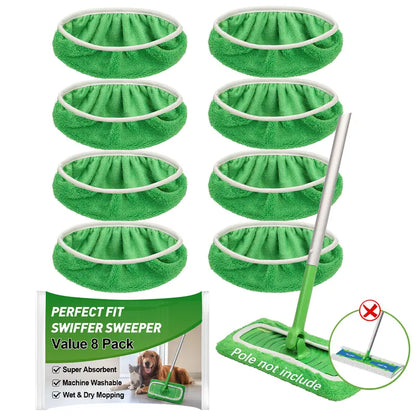8Pcs Microfiber Mop Pads
