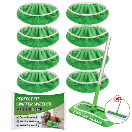 8Pcs Microfiber Mop Pads