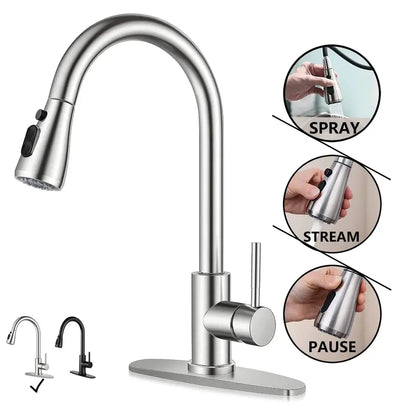 Kitchen Faucet with Pull Down Sprayer