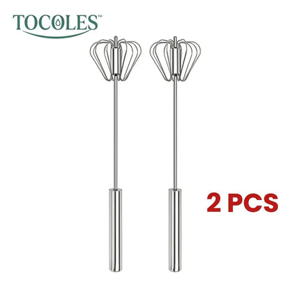 Stainless Steel Hand-Push Rotary Whisk