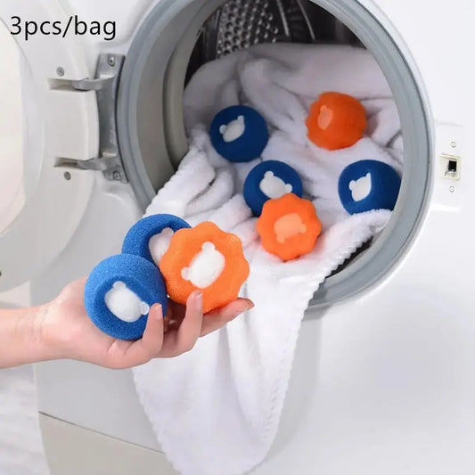 Reusable Hair Remover Rubber Laundry Ball Set