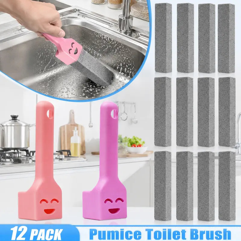 12 Pcs Reusable Abrasive Mineral Pumice Scouring Pads