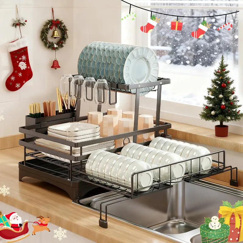 Foldable Over Sink Countertop Dish Drying Rack