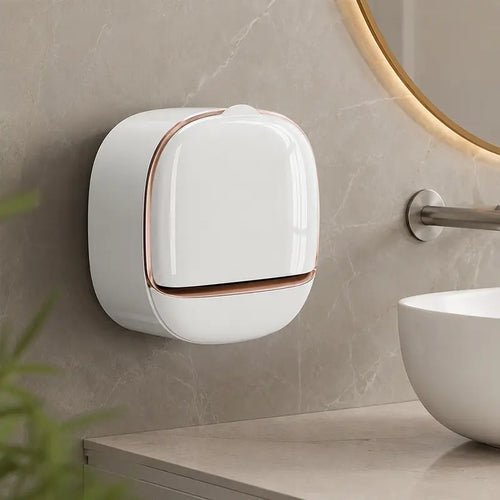 Wall-Mounted Bar Soap Container with Drain System