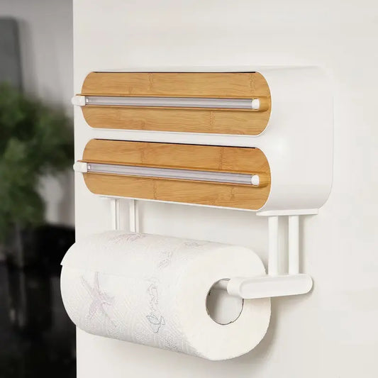 Three-In-One Wall-Mounted Food Wrap Cutter Box