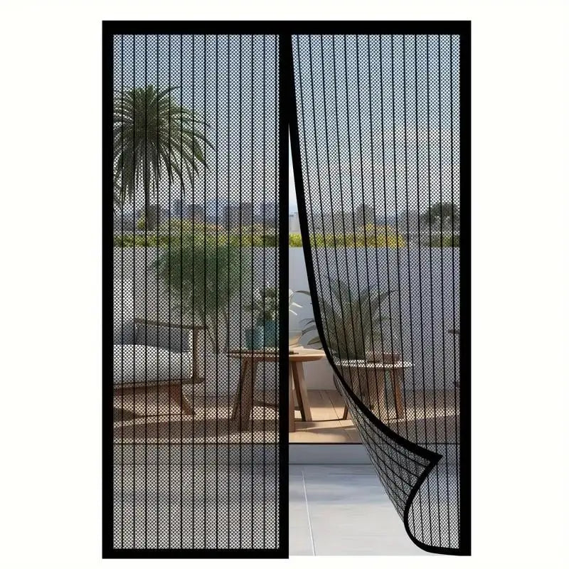 Self-Sealing Heavy-Duty Mesh Door Curtain