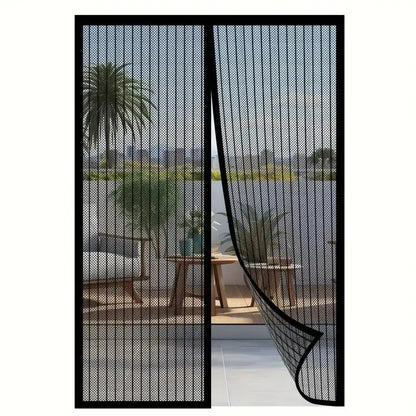 Self-Sealing Heavy-Duty Mesh Door Curtain