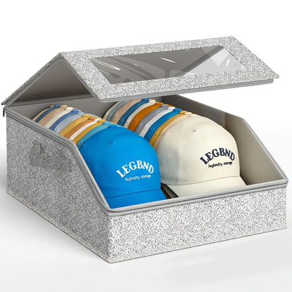 Large Stackable Hat Storage Boxes for Baseball Caps