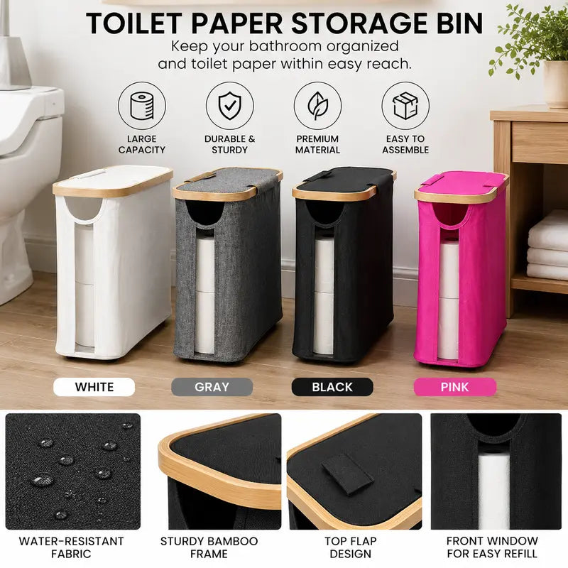 Bathroom Toilet Paper Storage Basket