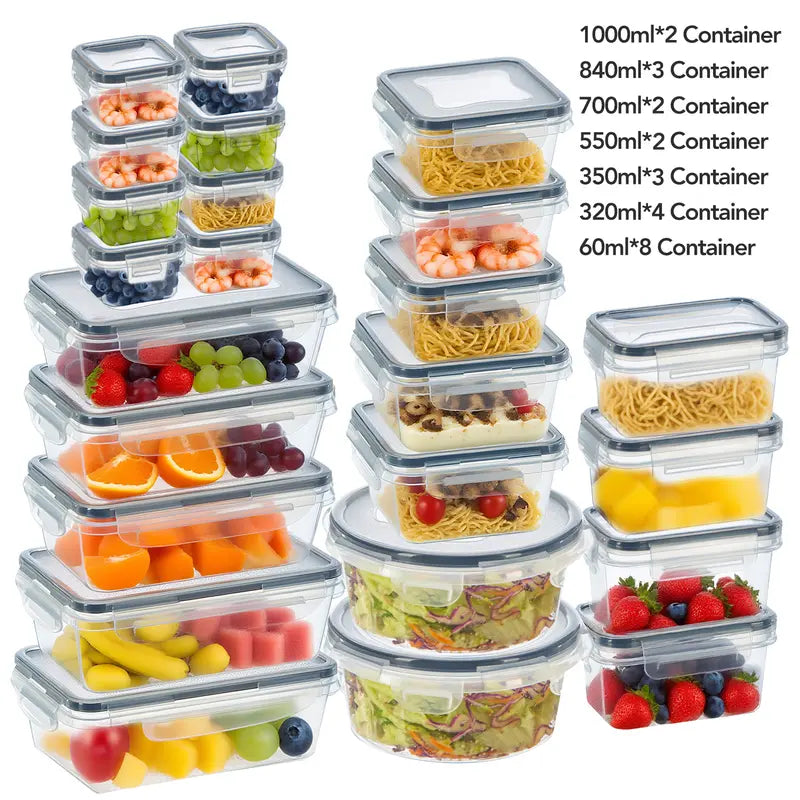 12/24pcs Reusable Leak-Proof Food Storage Containers