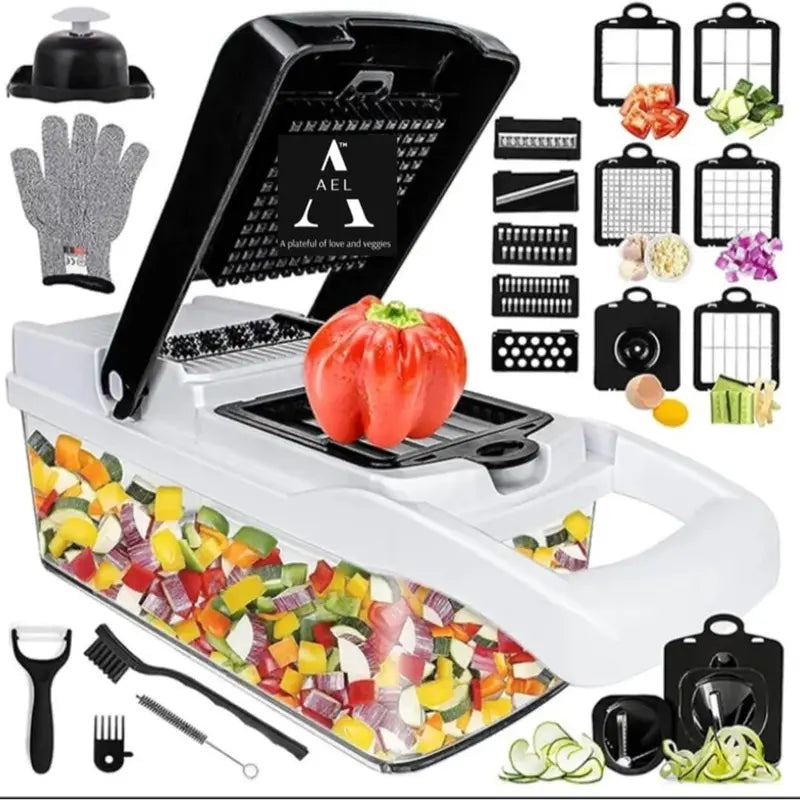 16-in-1 BPA-Free Stainless Steel Kitchen Gadget Food Chopper Utensils