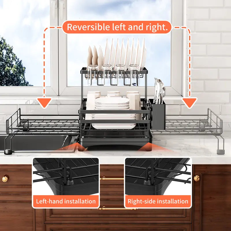 Foldable Over Sink Countertop Dish Drying Rack