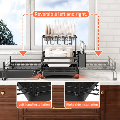 Foldable Over Sink Countertop Dish Drying Rack
