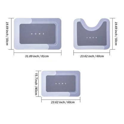 3-Piece Non-Slip Bathroom Mats