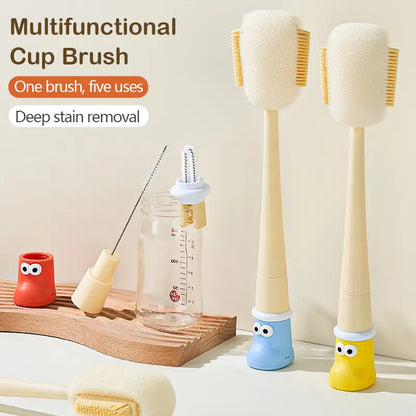 Multifunctional 5-in-1 Bottle Brush