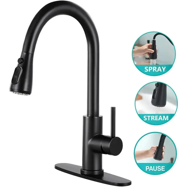 Kitchen Faucet with Pull Down Sprayer