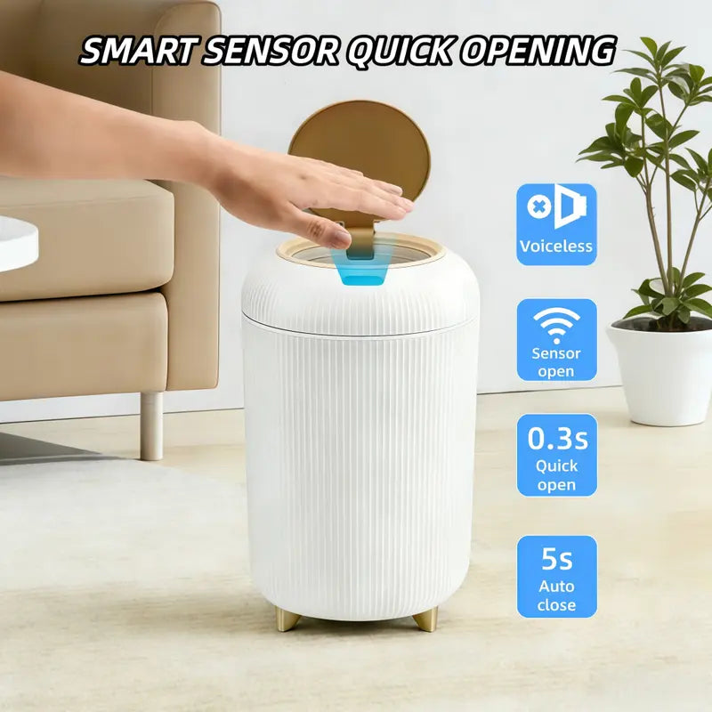 Auto-Seal Touchless Modern Trash Can
