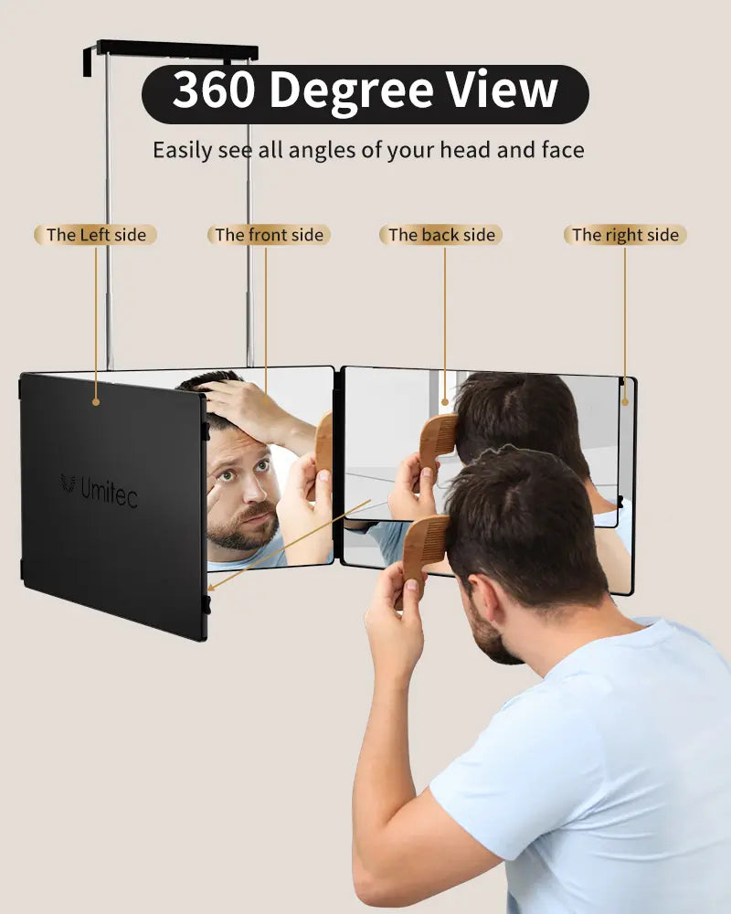 Adjustable LED Lit 3-Way Mirror