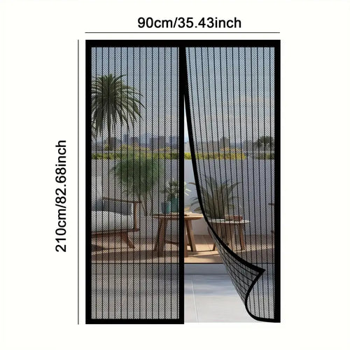 Self-Sealing Heavy-Duty Mesh Door Curtain