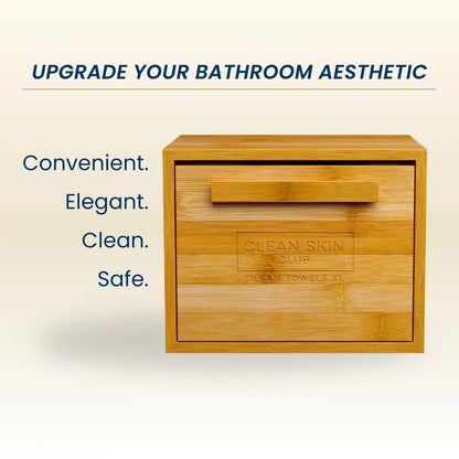 Luxe Bamboo box with Drawer + 50 XL Towels