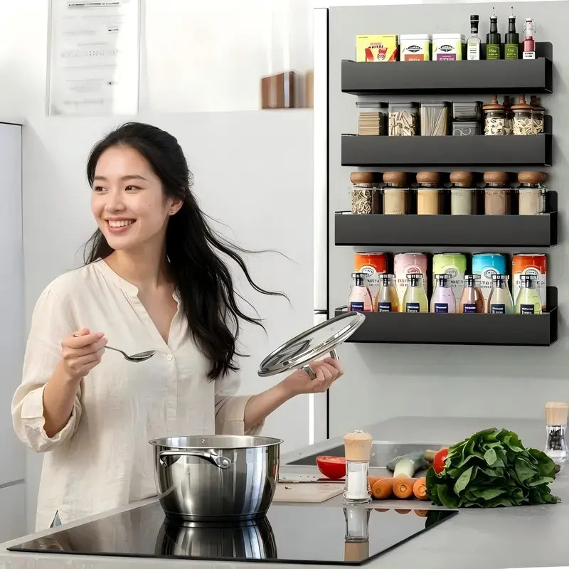Heavy Duty Magnetic Kitchen Spice Storage Rack Organizer