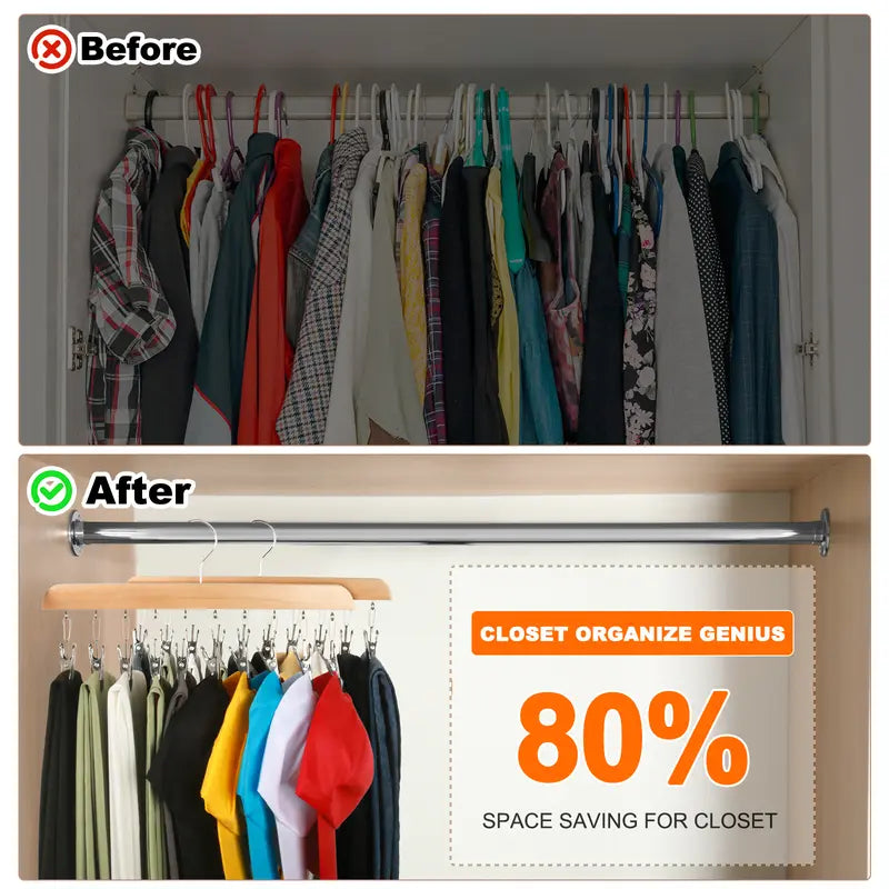 Legging Hanger for Closet Organizer with 10 Clips