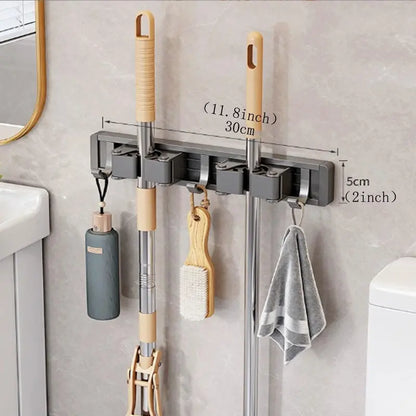 Wall Mounted Broom & Mop Holder