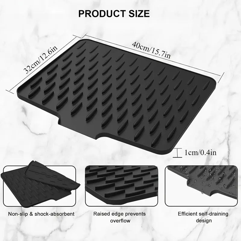 Non-Slip Silicone Kitchen Drain Mat