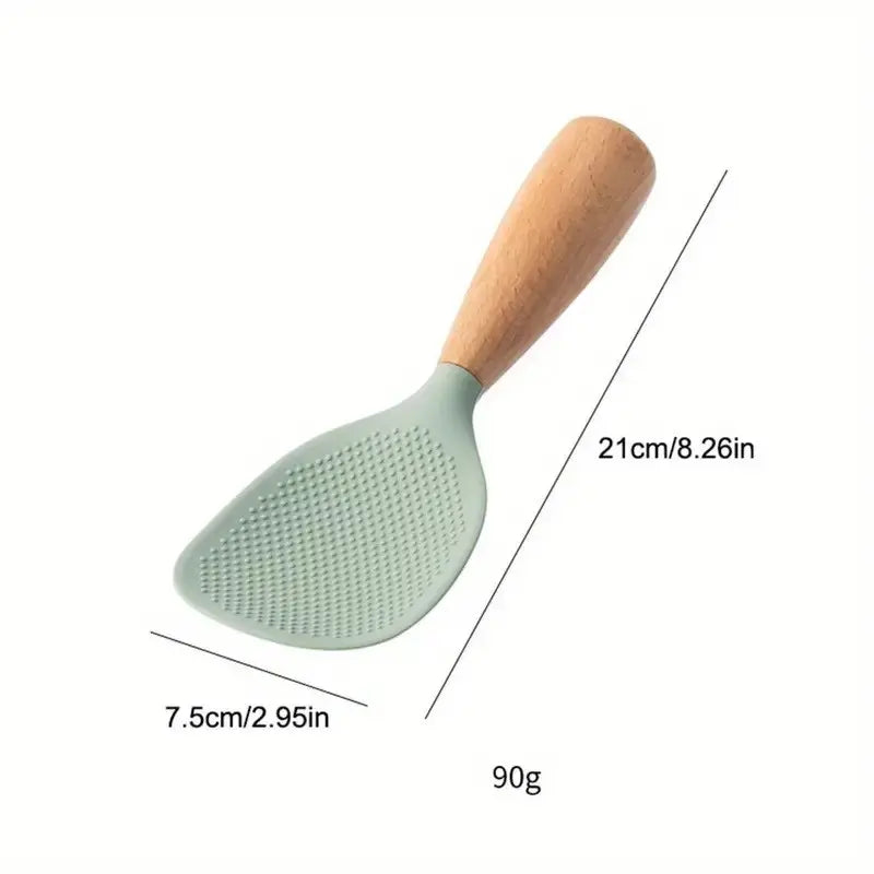 Silicone Spoon with Wooden Handle
