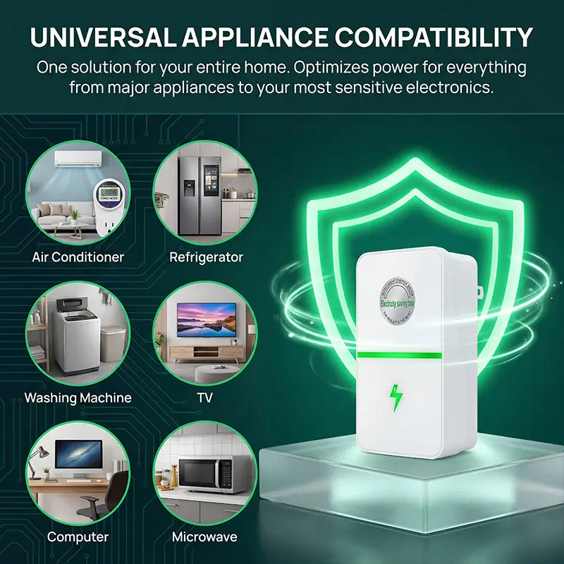 Indoor Plug-In Power Saver Box with US Outlet Wall Plug
