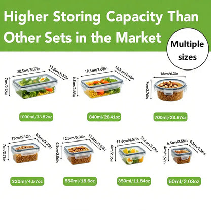 12/24pcs Reusable Leak-Proof Food Storage Containers
