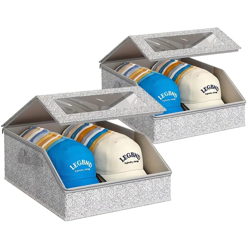 Large Stackable Hat Storage Boxes for Baseball Caps