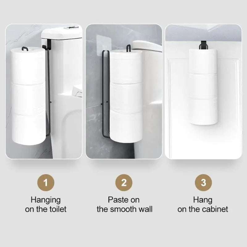 Wall-Mounted Punch-Free Toilet Paper Holder