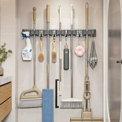 Wall Mounted Broom & Mop Holder