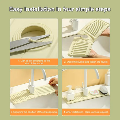 Kitchen Silicone Sink Faucet Mat