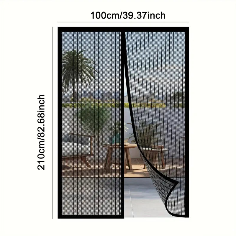 Self-Sealing Heavy-Duty Mesh Door Curtain
