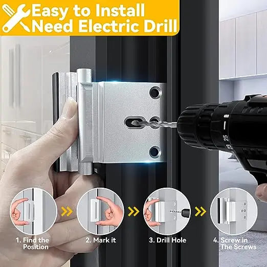 2 Pack Home Security Door Lock