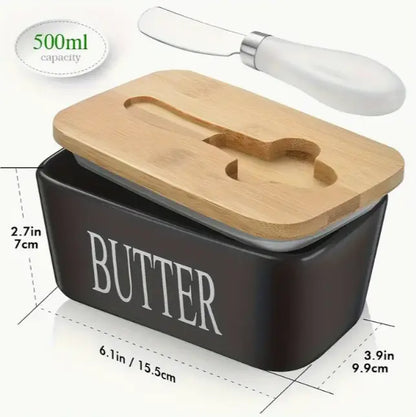 Luxury Large Ceramic Butter Dish with Lid