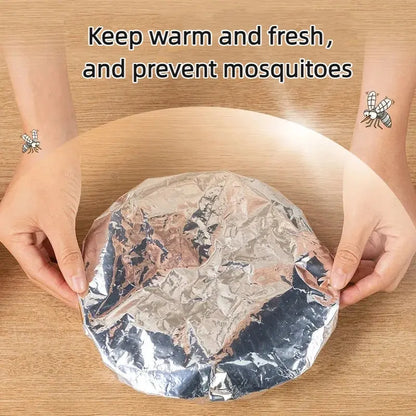 10pcs Food-Grade Reusable Aluminum Foil Heat Preservation Food Storage Covers