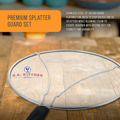 Stainless Steel Splatter Guard 13" Fine Mesh Cover